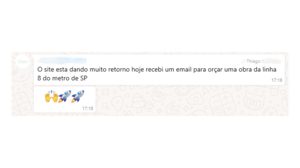 Depoimento de cliente sobre estrategia de marketing - BuildV